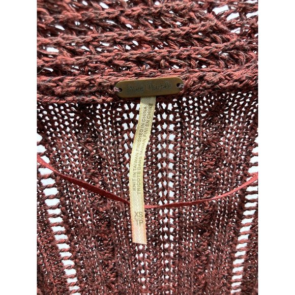 Free People Button Waterfall Cardigan Sweater XS - Picture 3 of 3